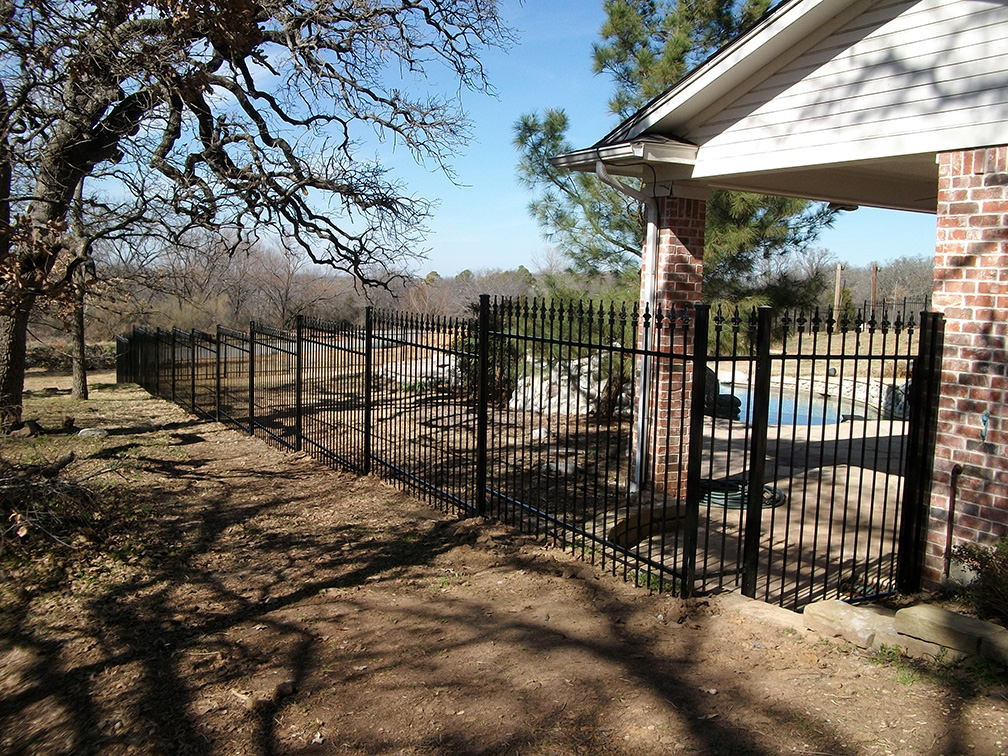 iron fence - Denton, Texas